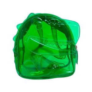 Bath & Body Works 6.5" Dino Mini Backpack Cosmetic Bag Clear Green Zip Top